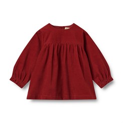 Wheat dress L/S Elvira - Cherry red